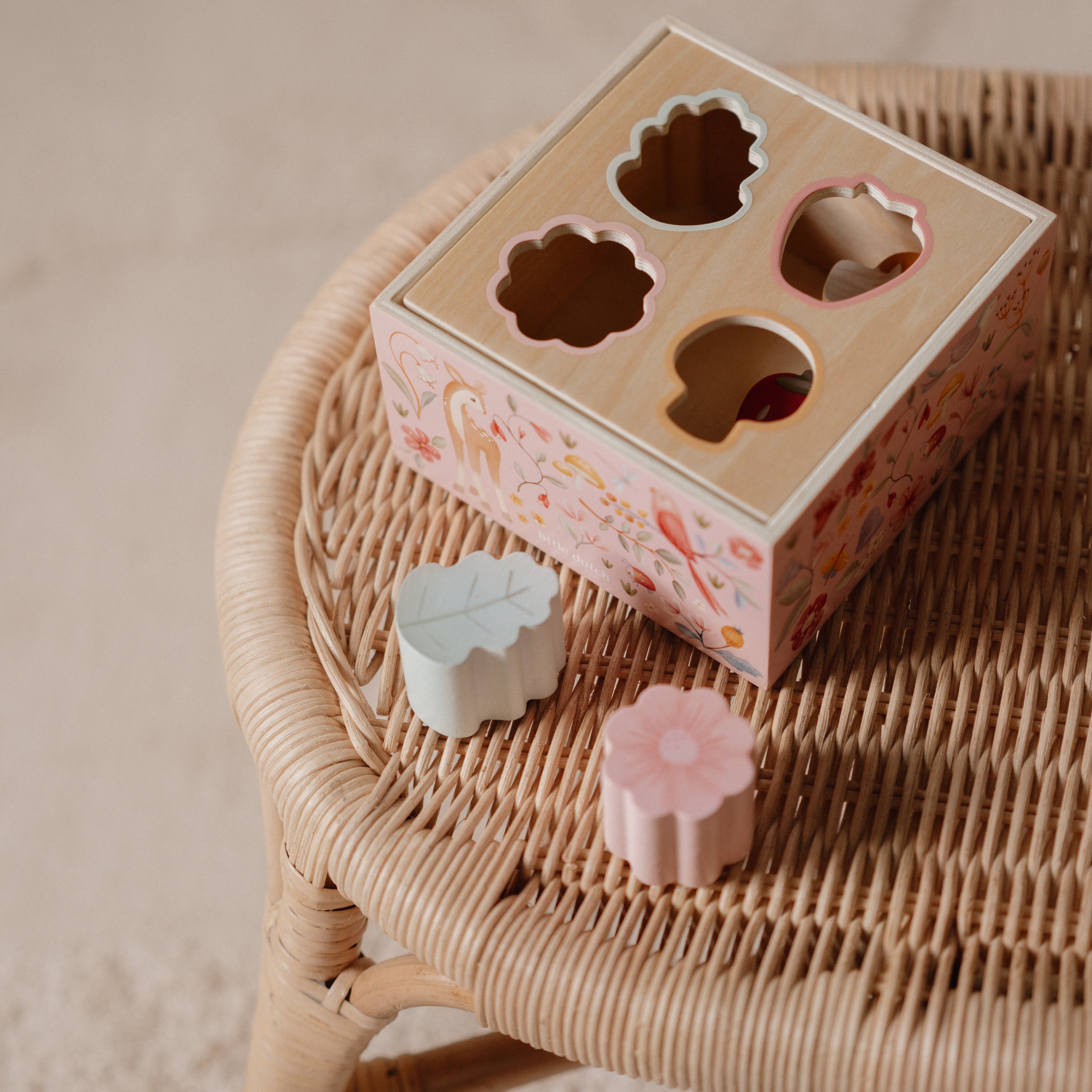 Fairy Garden Wooden Shape Sorter Toy - Montessori Learning Activity for Toddlers - Perfect for Early Childhood Education & Sensory Play