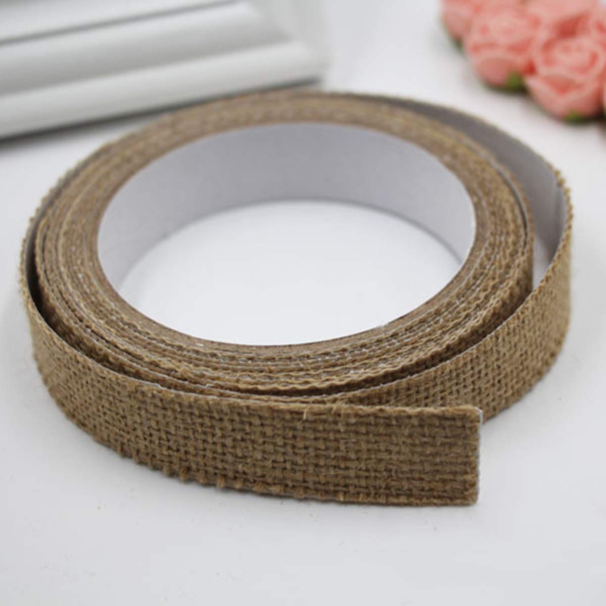 SUPVOX 2-Pack Flax Tape - 15mm Wide Decorative Masking Tape for DIY Scrapbooking, Crafts, Journaling & Home Decor - Self-Adhesive Washi Tape for Gift Wrapping, Bullet Journals & Card Making