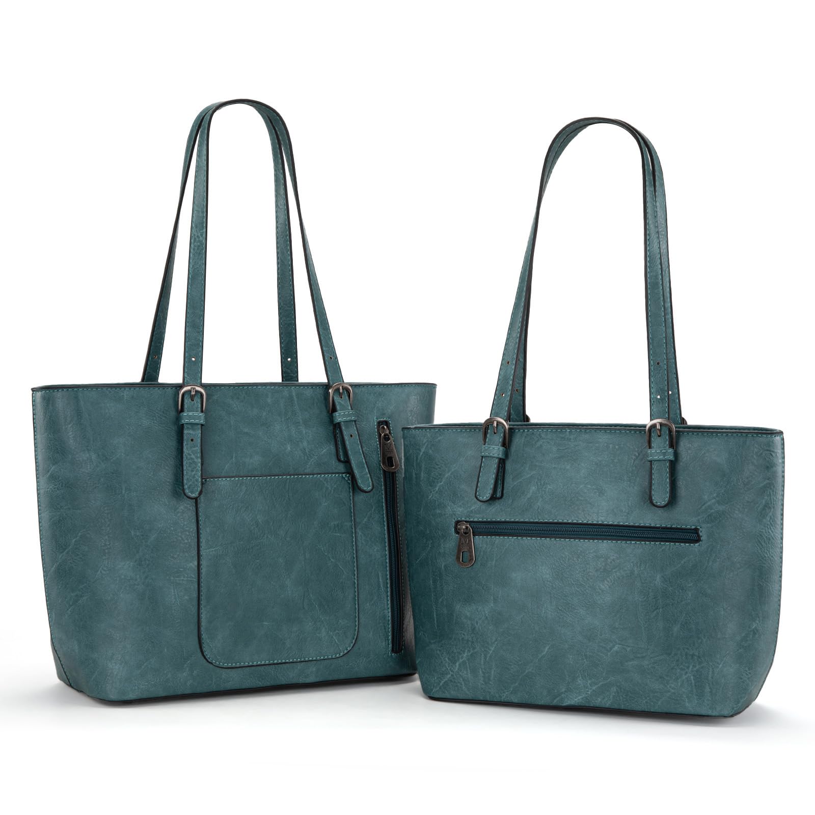 Montana West Women's Large Tote Bag & Handbag Set - 2 Piece Embossed Leather Purse Collection for Work, Travel & Everyday Use