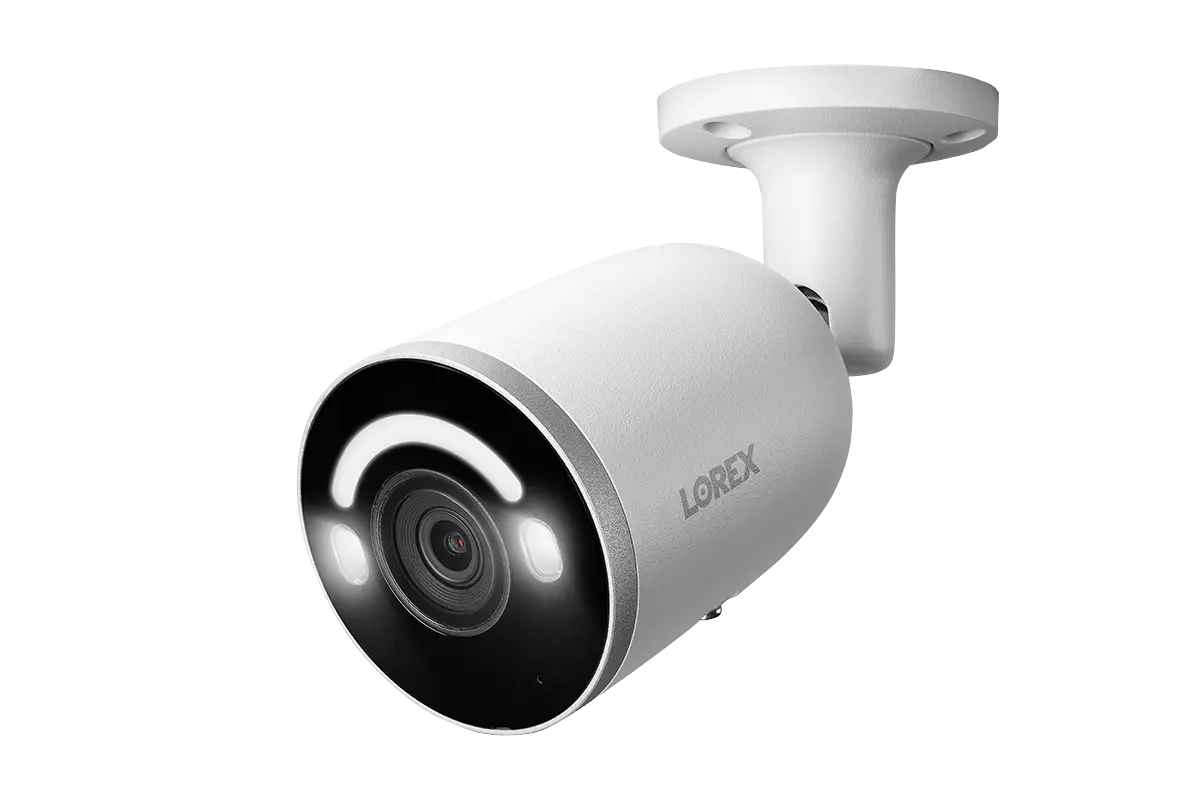 Lorex 4K Ultra HD Wired Bullet Security Camera with Smart LED Lighting & AI Motion Detection - Outdoor Home Surveillance for Driveway, Garage & Property Protection
