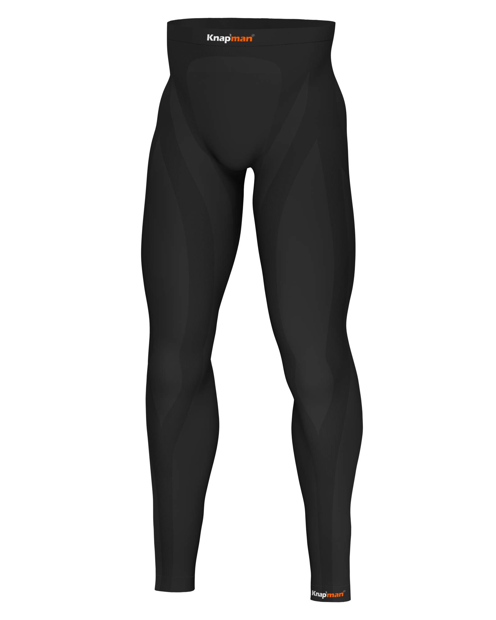 **Knap'man Zoned Compression Tights for Men & Women - 45% Black - High-Performance Workout & Running Leggings for Gym, Yoga & Recovery**