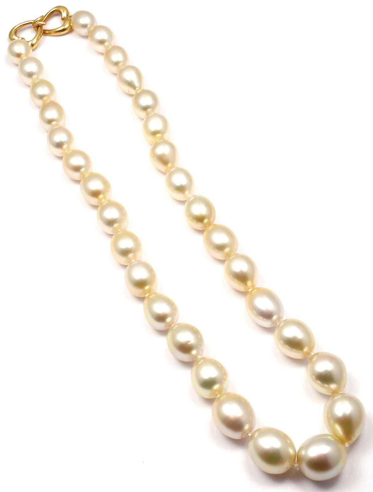 Authentic Andrew Clunn 18k Yellow Gold Golden Tahitian Pearl Necklace - Luxury Pearl Jewelry for Women, Elegant Gift for Anniversary, Wedding & Special Occasions