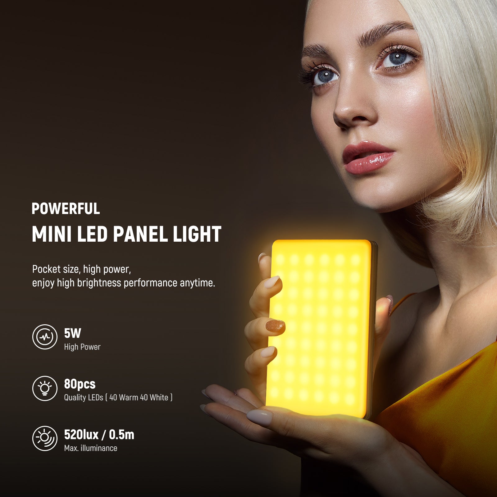 NEEWER BASICS VL67B Bi-Color LED Selfie Ring Light with APP Control for Smartphone Photography - Perfect for YouTube, TikTok, Live Streaming & Video Calls