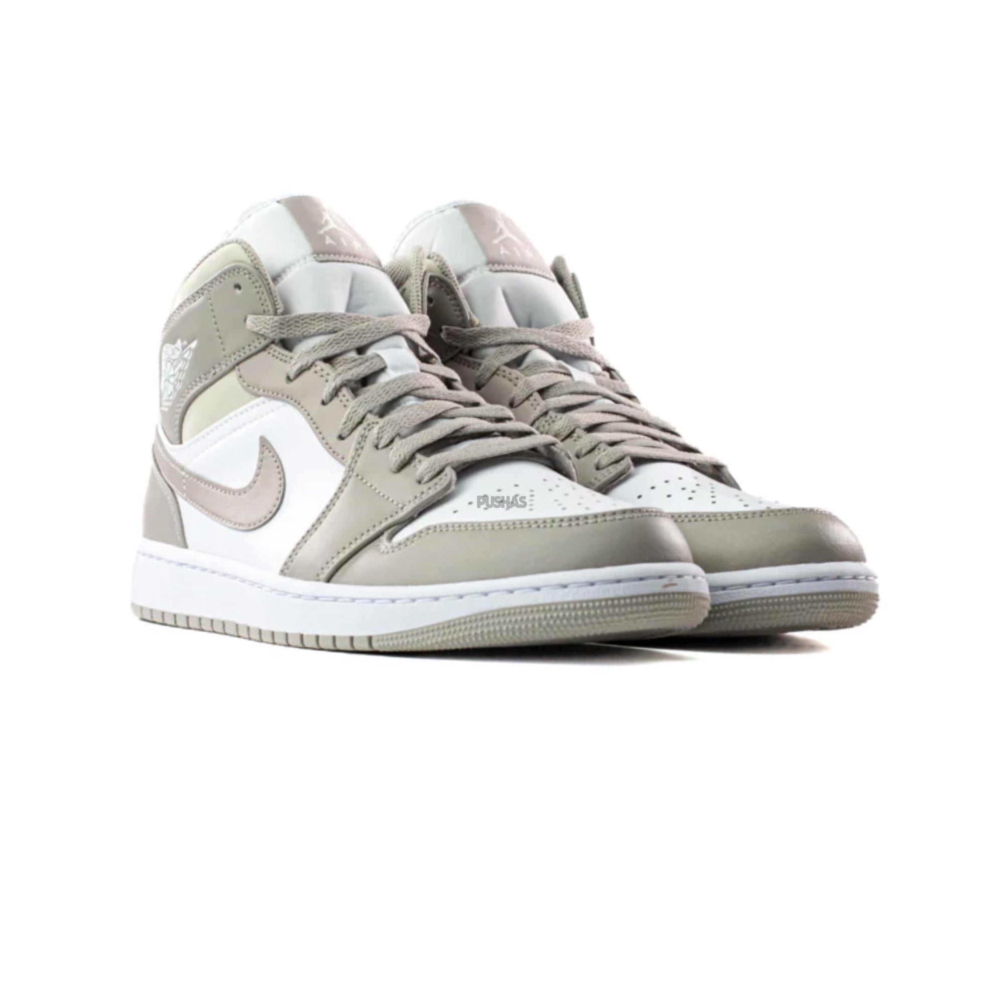Air Jordan 1 Mid 'Linen' Sneakers (2021 Release) - Men's Basketball Shoes for Casual Wear & Street Style Fashion