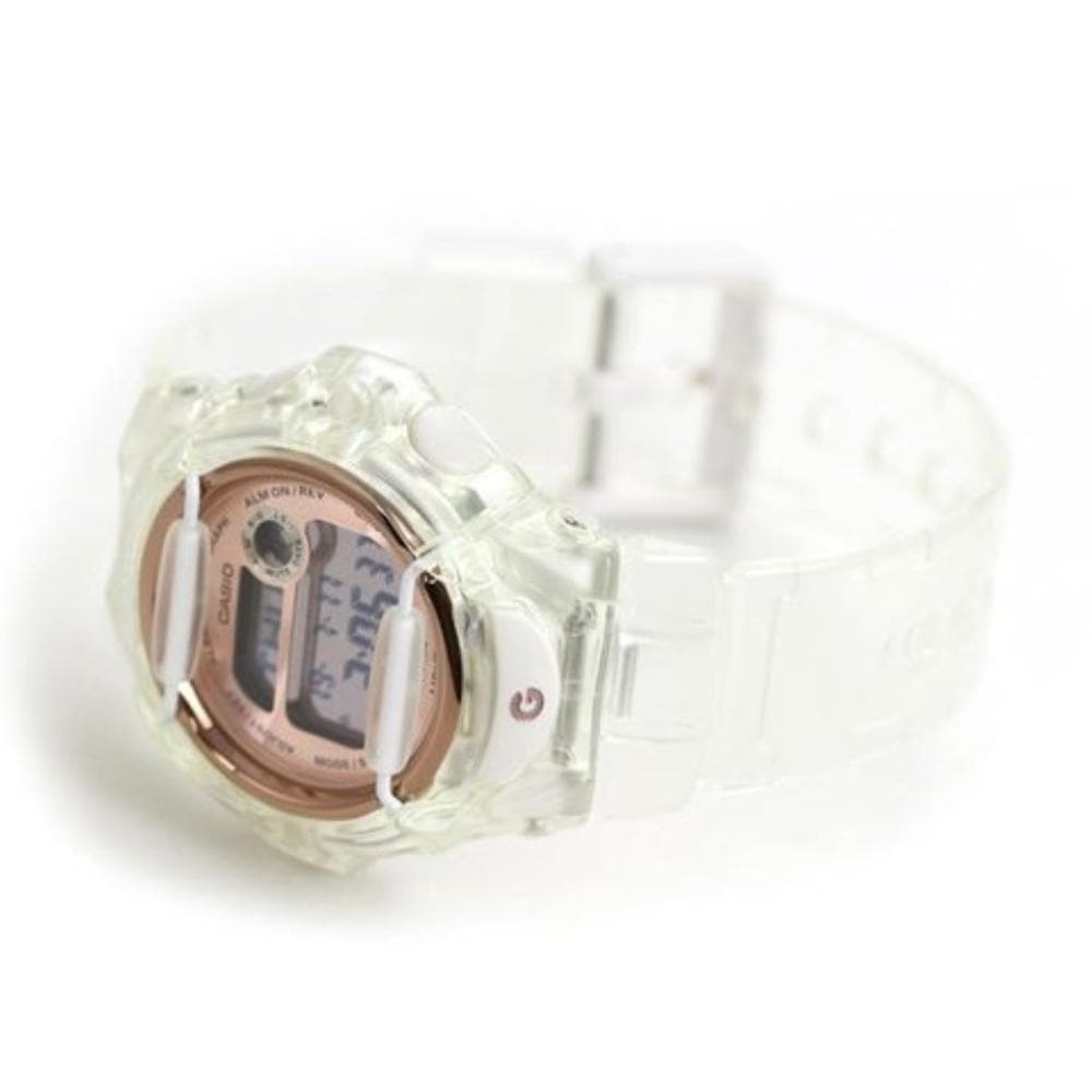 CASIO BABY-G BG-169G-7BDR Digital Watch for Women - Transparent Resin Band, Shock Resistant, Water Resistant - Perfect for Sports, Fitness & Outdoor Activities