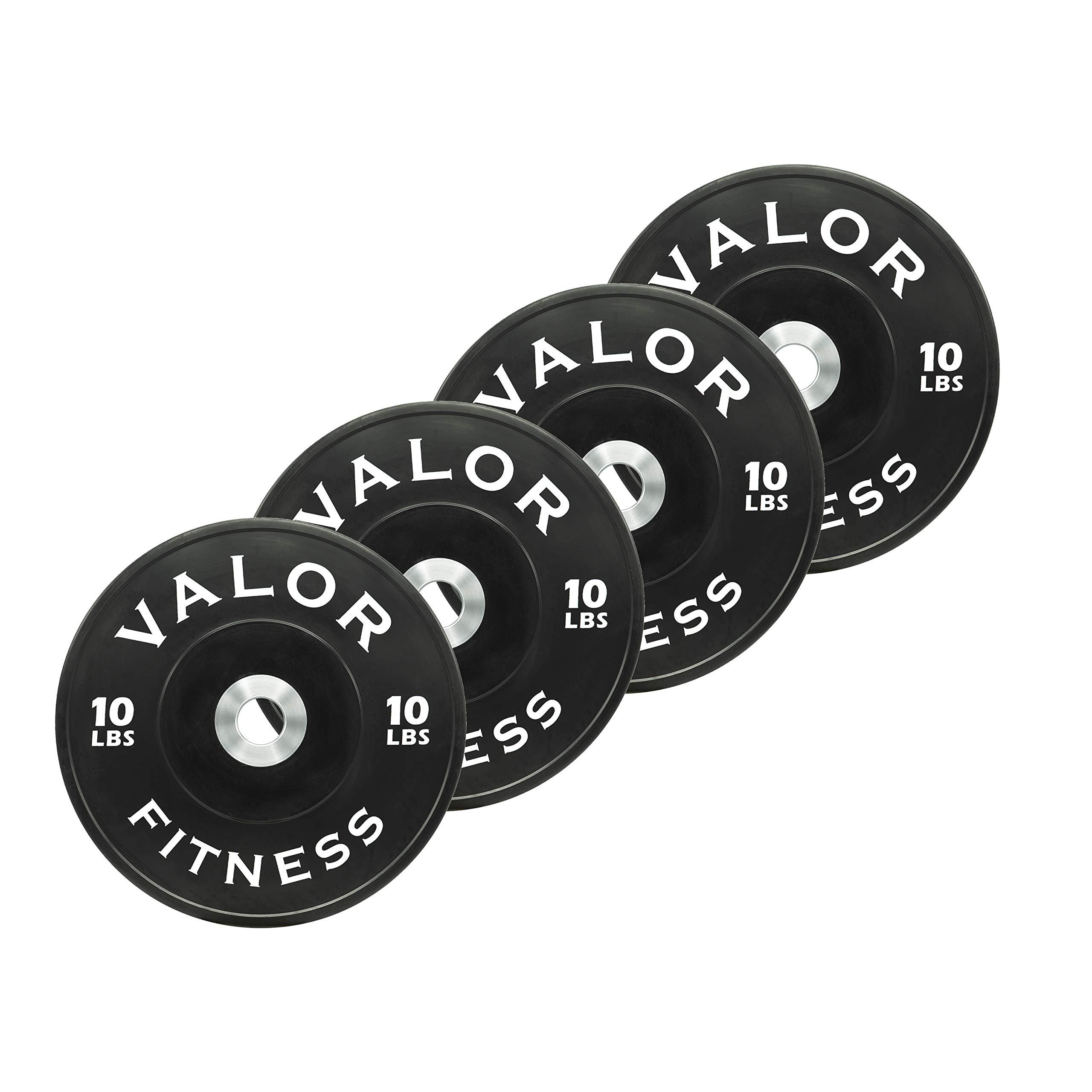 Valor Fitness BPX Rubber Bumper Plates - Olympic Weight Lifting Plates for CrossFit, Strength Training & Home Gym Workouts - Durable Rubber Coated for Noise Reduction & Floor Protection - Perfect for Cross Training, Powerlifting & Functional Fitness