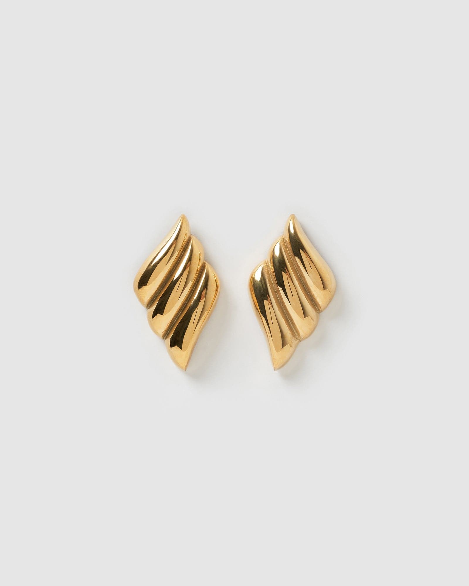 Izoa Gold Ash Stud Earrings for Women - Minimalist Boho Jewelry for Everyday Wear & Special Occasions