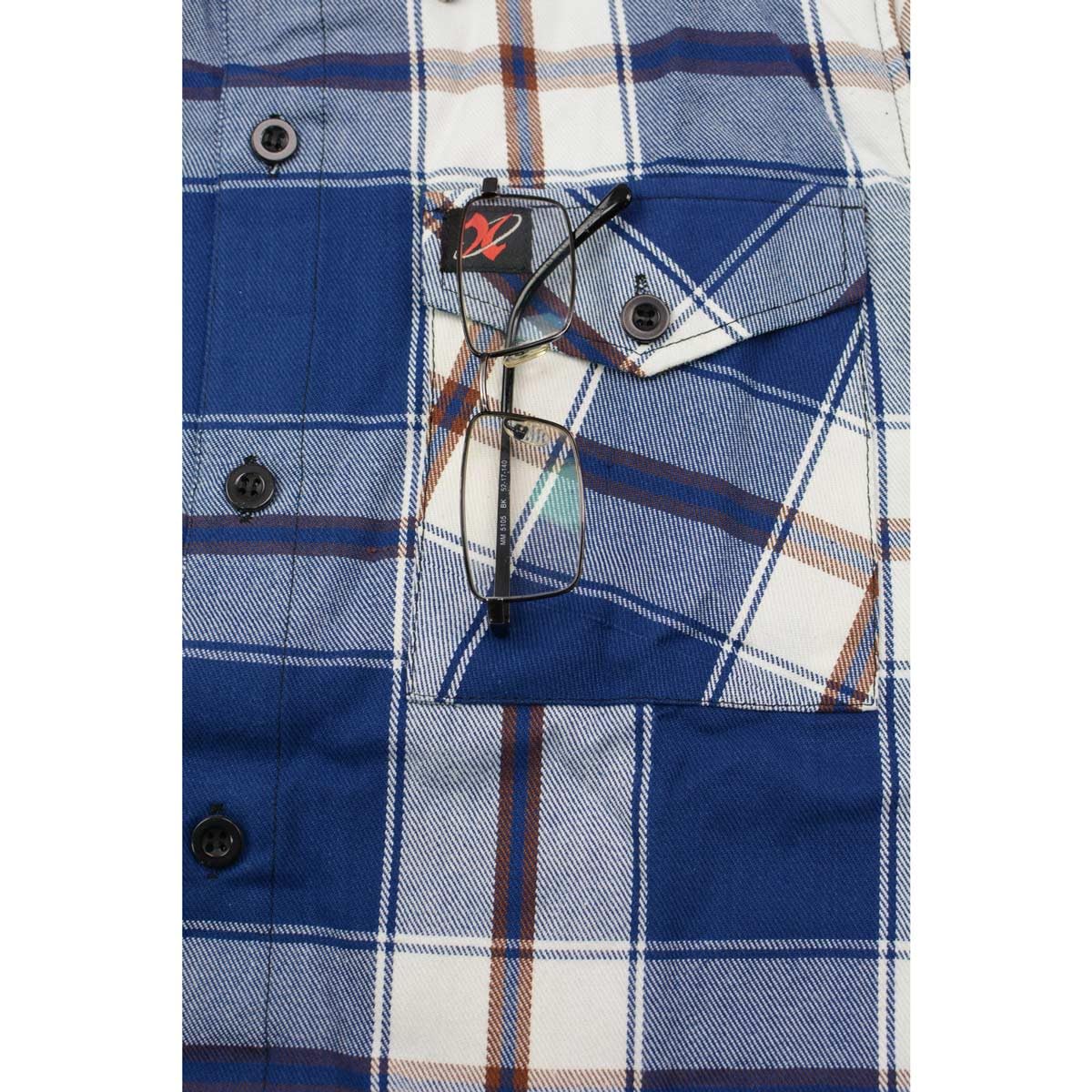 Milwaukee Leather Men's Flannel Shirt - 100% Cotton Long Sleeve Button Down Shirt for Casual Wear, Outdoor Activities & Work | Warm & Durable