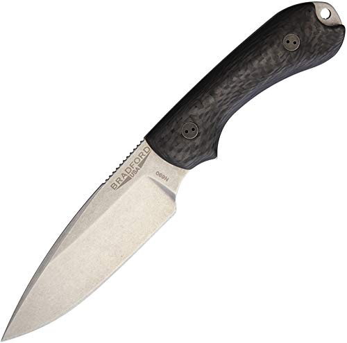 Bradford Knives Guardian 3 Folding Knife - 3D Carbon Fiber Handle, D2 Steel Blade - EDC Pocket Knife for Outdoor Camping, Hiking & Everyday Carry (Model: BRAD3FE114)