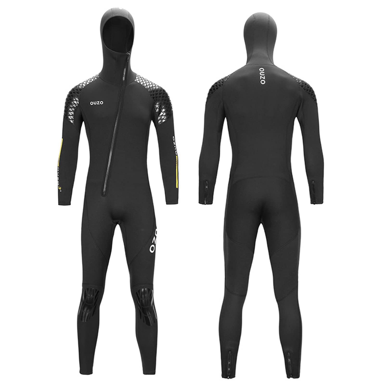 **Yeah-hhi Men's Full Body Wetsuit - One Piece Long Sleeve Front Zip Hooded Diving Suit for Surfing, Swimming, Sailing & Kayaking - Perfect for Cold Water Sports & Outdoor Adventures**