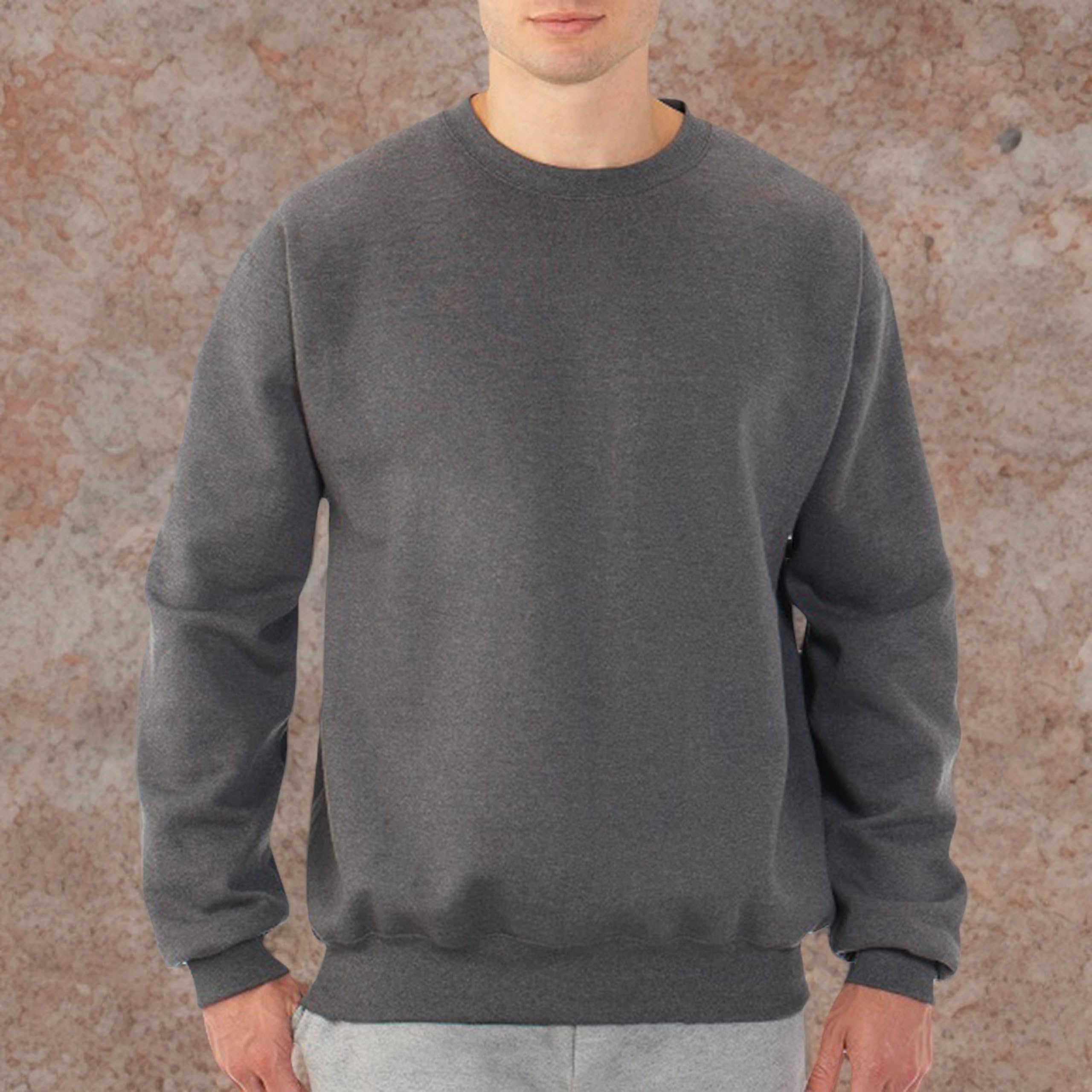 Fruit of the Loom Men's Fleece Crewneck Sweatshirt - Soft & Comfortable Cotton Pullover for Casual Wear, Workout & Lounge - Best Collection for Everyday Style