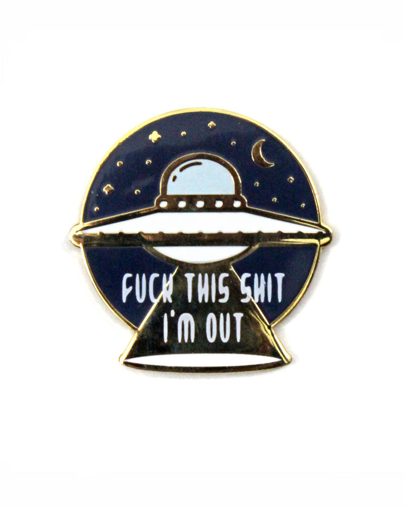 Funny UFO Alien Enamel Pin - Sarcastic Bad Day Gift for Men & Women - Perfect for Backpacks, Jackets, and Denim