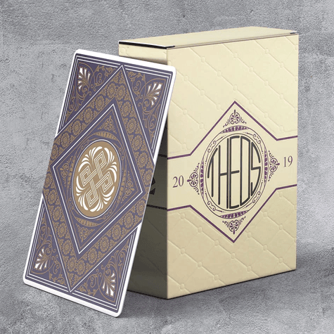 Premium Theos Playing Cards - Purple Deck for Magic Tricks, Poker, and Card Games | Ideal for Professional Magicians, Poker Players, and Game Nights