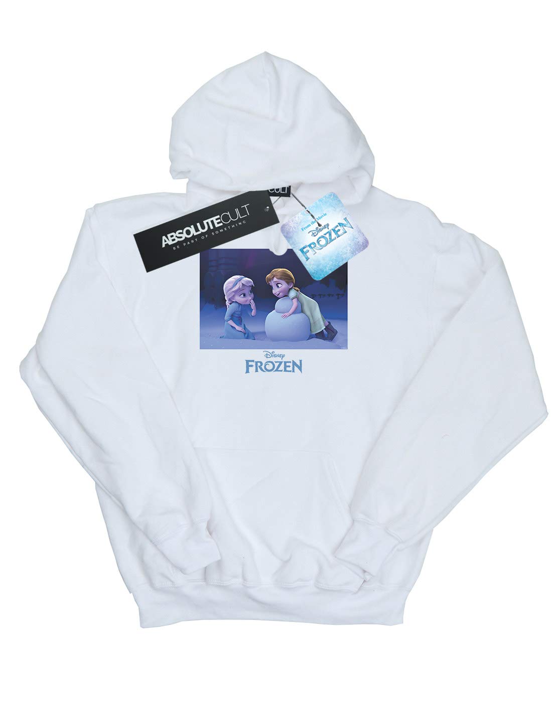 Disney Frozen Women's Snowman Hoodie - White Medium Size | Cozy Winter Pullover for Snow Days & Movie Nights