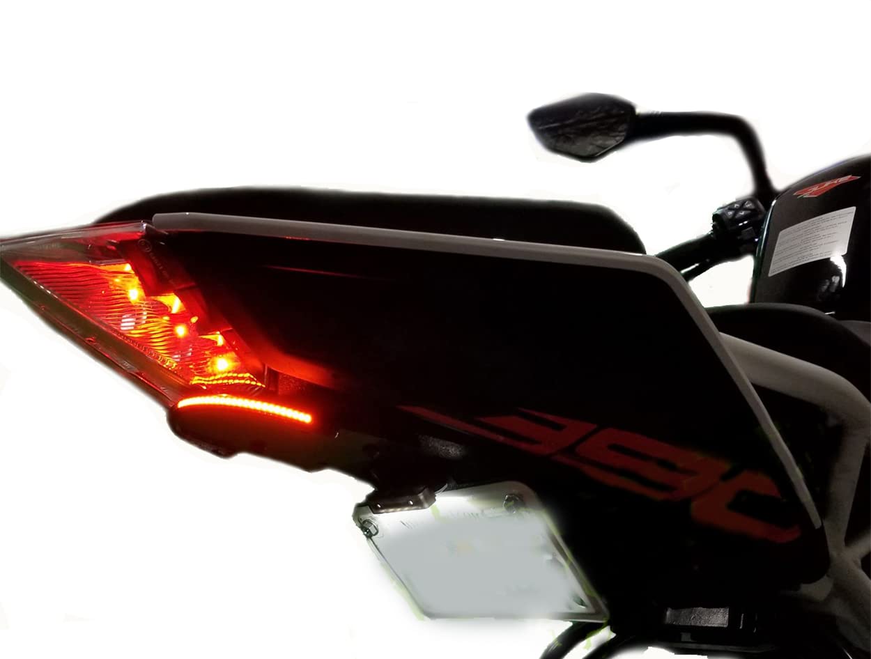KTM 390 Duke 2017-2021 Clear Integrated SX Fender Eliminator Light Bar Kit - Tail Tidy for Motorcycle Customization & Clean Rear End Look