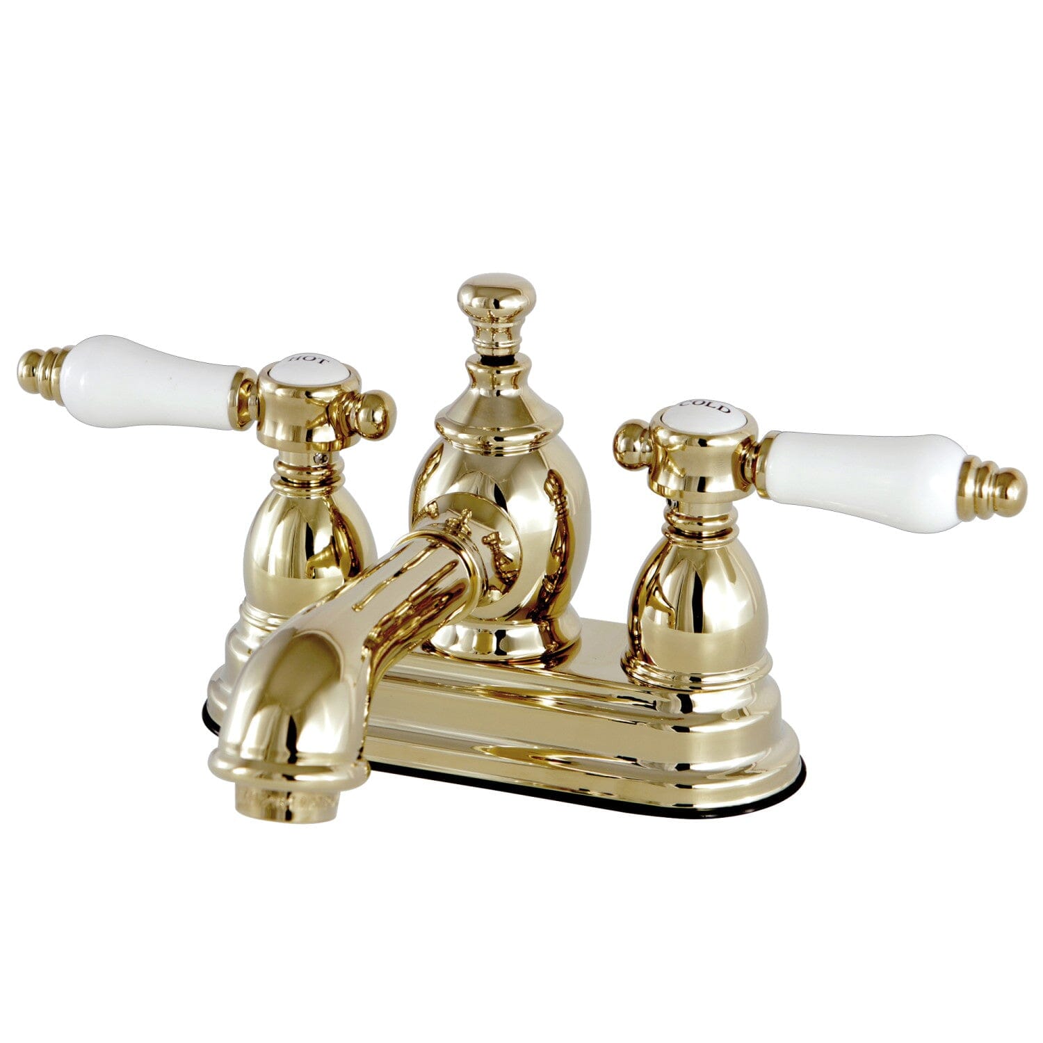 Bel Air 4 Inch Centerset Bathroom Faucet - Double Handle Deck Mount with Brass Pop Up Drain - Perfect for Modern Bathroom Renovation and Small Space Vanities