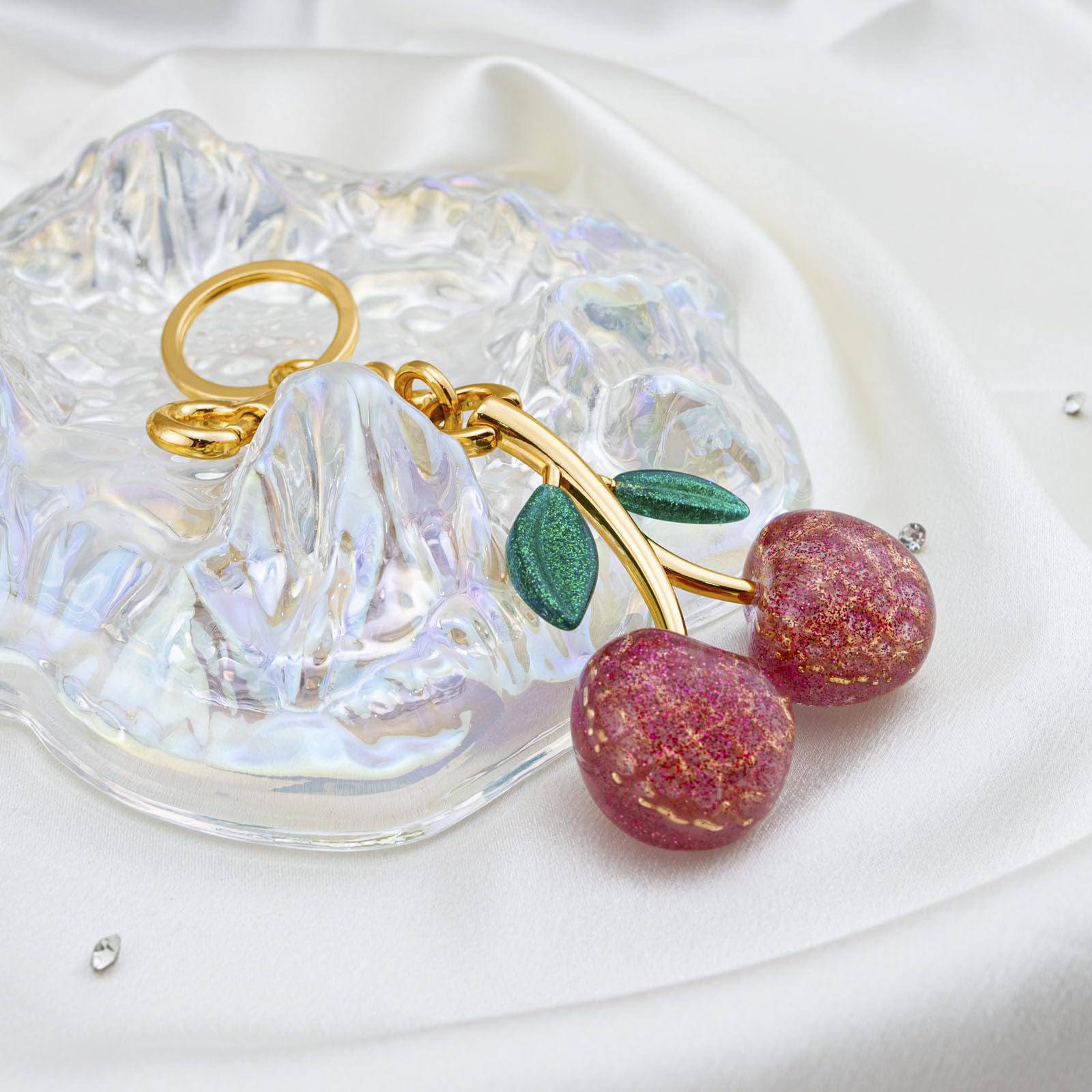 Aisity Cherry Bag Charms - Cute Purse Accessories for Women, Handbag Keychain Decorations, Unique Gifts for Her - Perfect for Handbags, Backpacks, and Keychains (Party, Travel, Everyday Use)