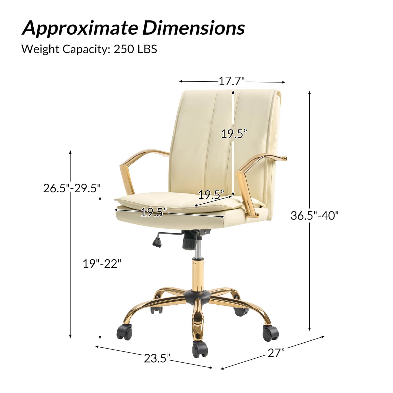 Roberto PU Leather Rocking Office Chair - Ergonomic Desk Chair with Adjustable Height & Swivel Base for Home Office, Gaming, and Workspace Comfort