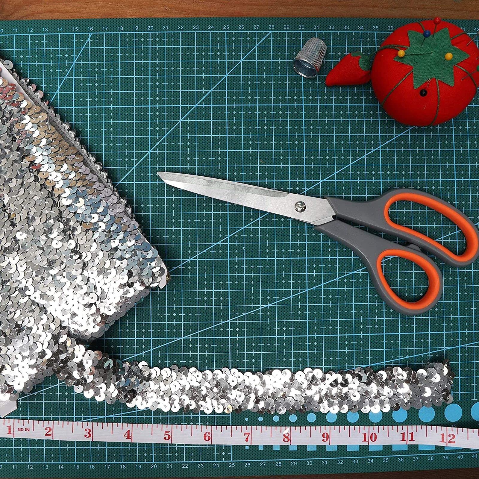 Bright Creations Silver Sequin Trim - 10 Yards Sewing Accessories for DIY Costumes, Dresses & Home Decor Projects