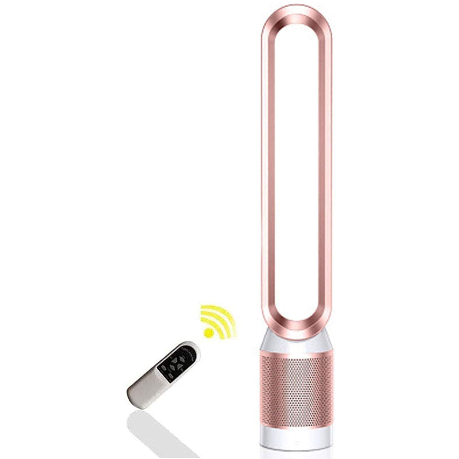 Oaimmk 40-inch Bladeless Tower Fan with Heater - 9H Timer, 10 Speed Settings & Remote Control - Quiet Air Circulator for Home, Office & Bedroom - Pink (Perfect for Cooling, Heating & Improving Airflow)