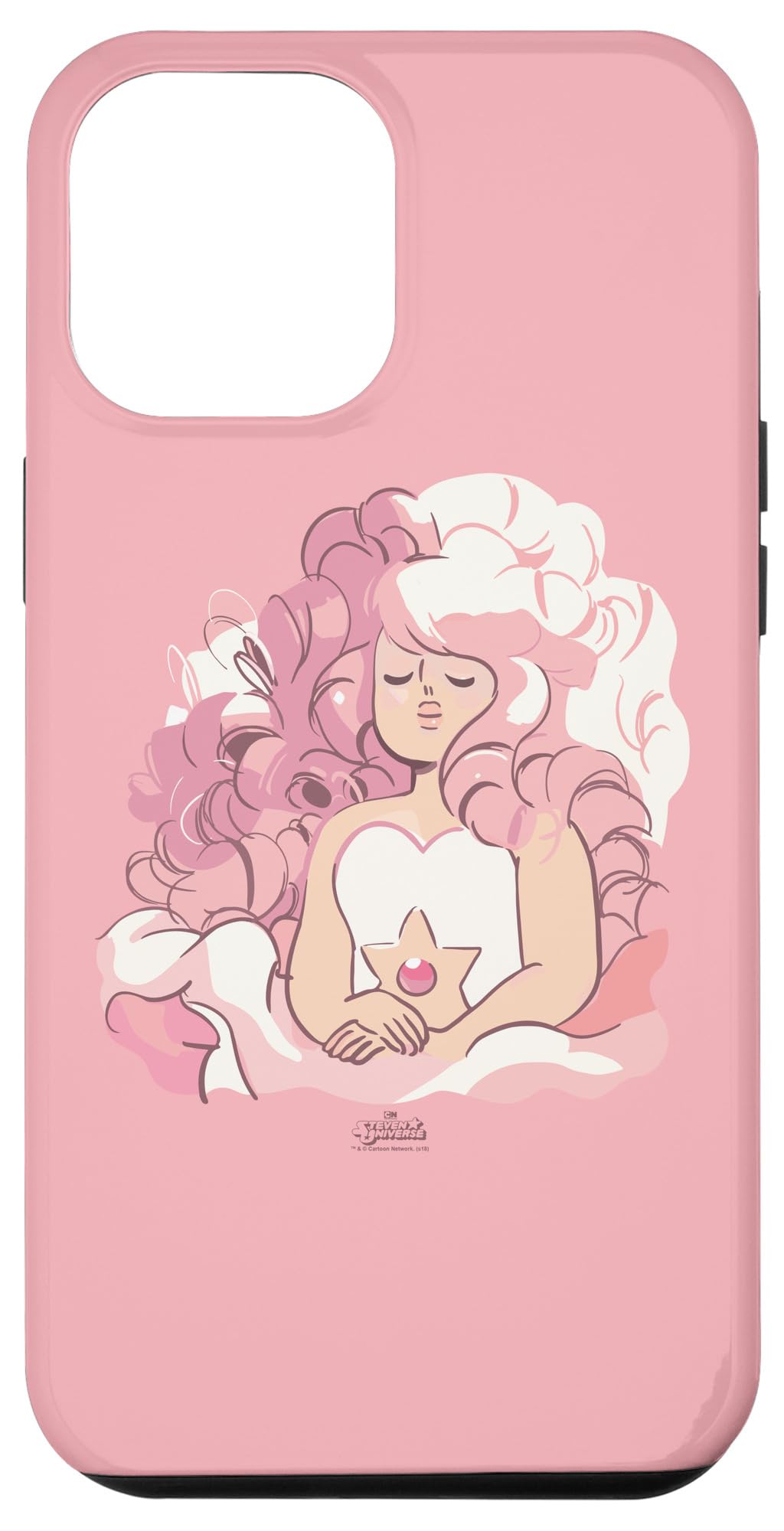 iPhone 12 Pro Max Steven Universe Rose Quartz Phone Case - Durable Protective Cover for iPhone 12 Pro Max with Crystal Design, Perfect for Fans, Daily Use & Gift Giving