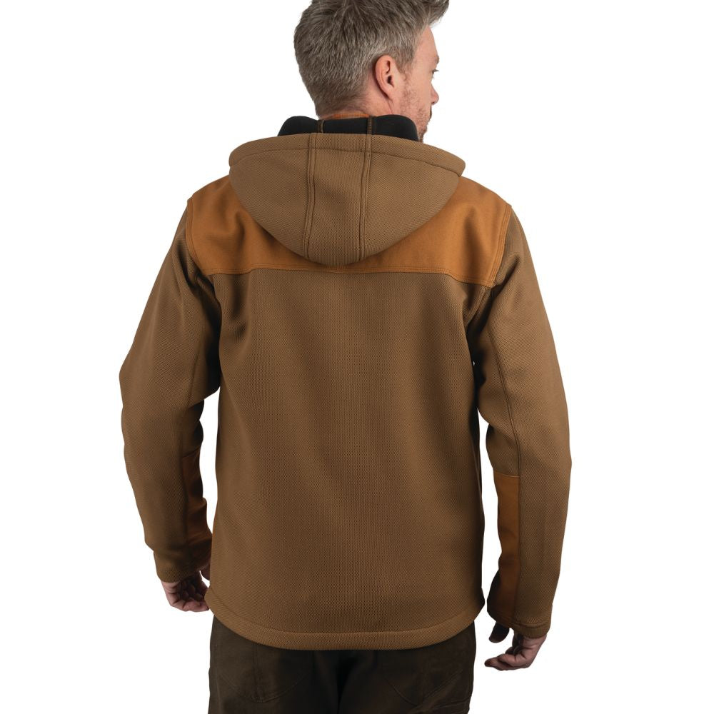 Men's Rugged Flex Knit Work Jacket - Brown YJ12 | Durable & Comfortable for Outdoor Jobs, Construction & Casual Wear | Walls Bridgeport Collection