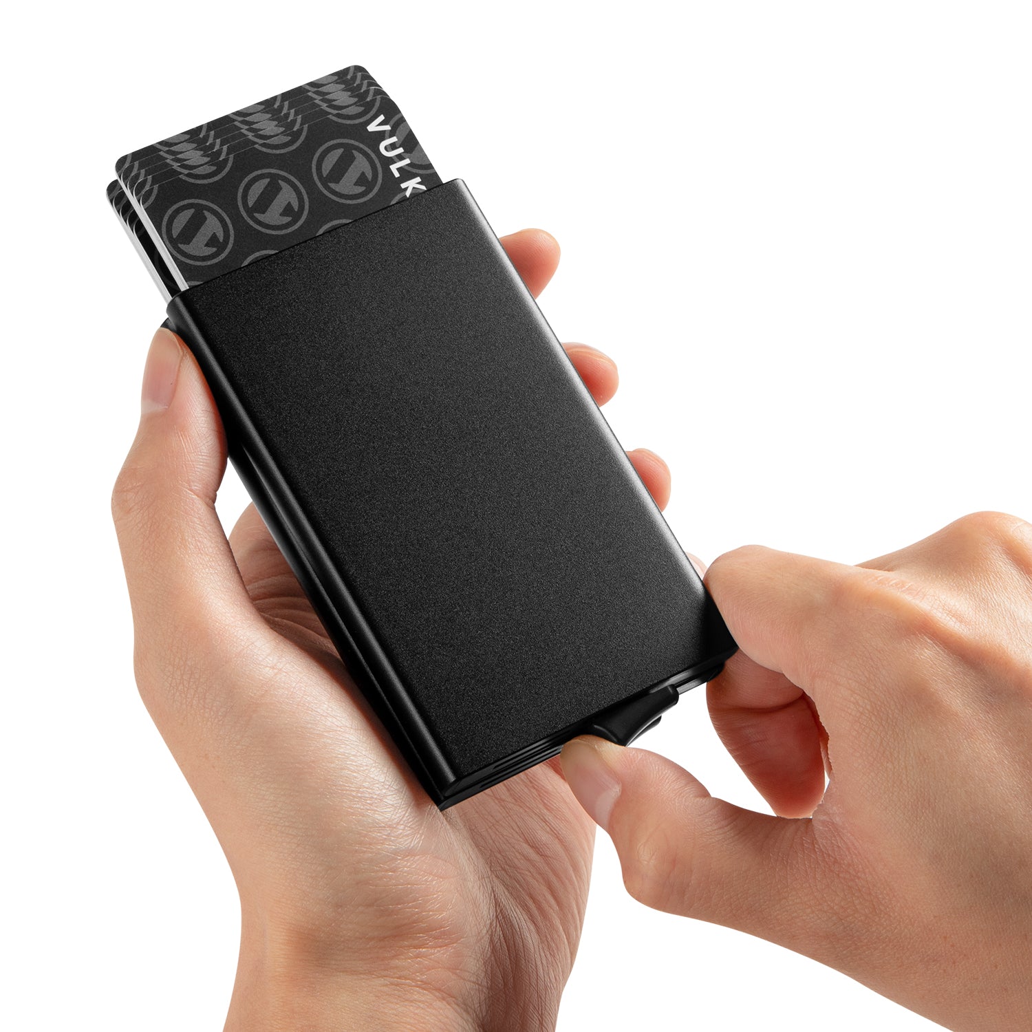 VC102 Double Aluminum Card Holder - Slim RFID Blocking Wallet for Credit Cards, IDs & Cash - Perfect for Travel, Business & Everyday Use