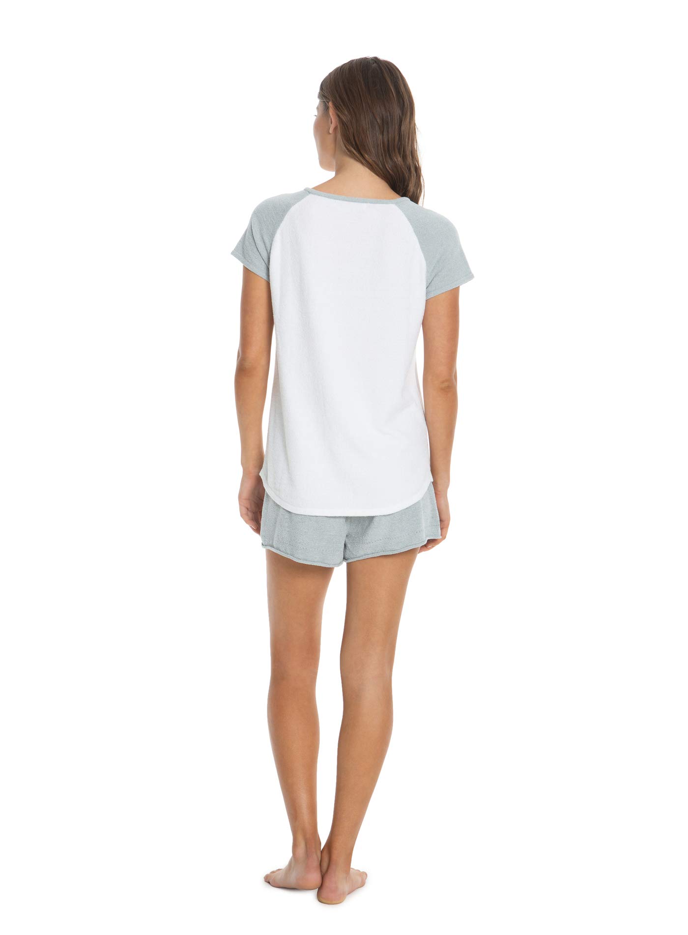 Barefoot Dreams CozyChic Ultra Lite Raglan Tee for Women - Soft Baseball T-Shirt, Cute Short-Sleeved Loungewear Top - Perfect for Yoga, Travel & Casual Wear
