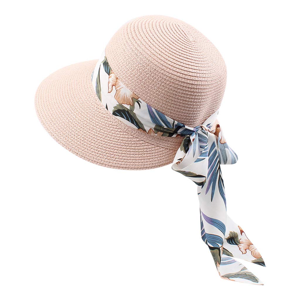 Foldable Floppy Straw Beach Hat for Women - UPF50 Sun Protection, Roll-Up Design, Cheetah Print Bucket Hat - Perfect for Summer Vacations, Pool Parties, and Outdoor Adventures