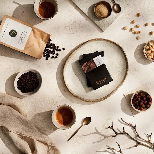 Premium Cuvée Espresso Hazelnut Crunch Coffee Beans - Rich & Aromatic Blend for Coffee Lovers - Perfect for Home Brewing, Office Use & Gifts