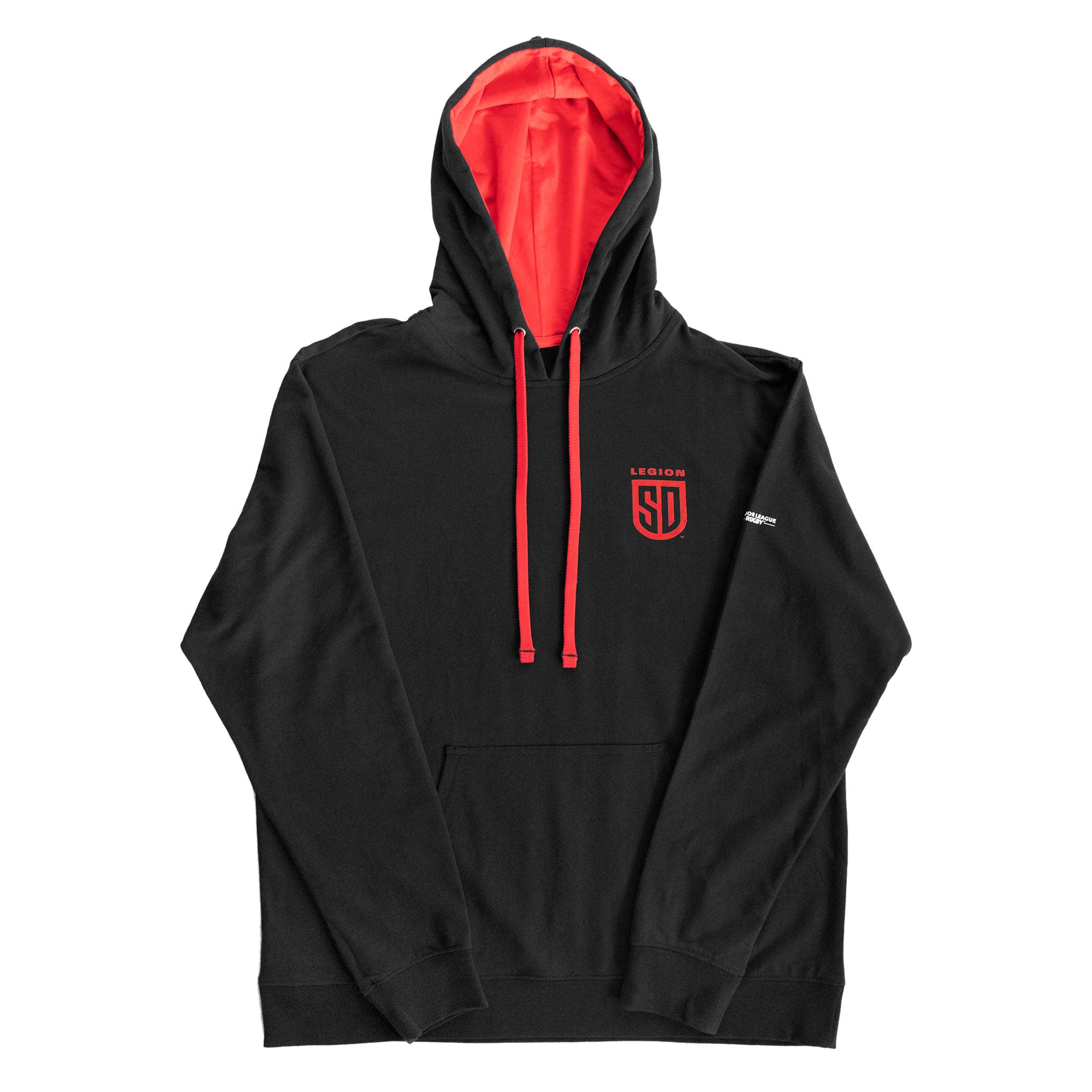 SD LEGION Shield Black & Red Hoodie - Stylish Unisex Pullover for Men & Women - Perfect for Casual Wear, Street Fashion & Outdoor Activities