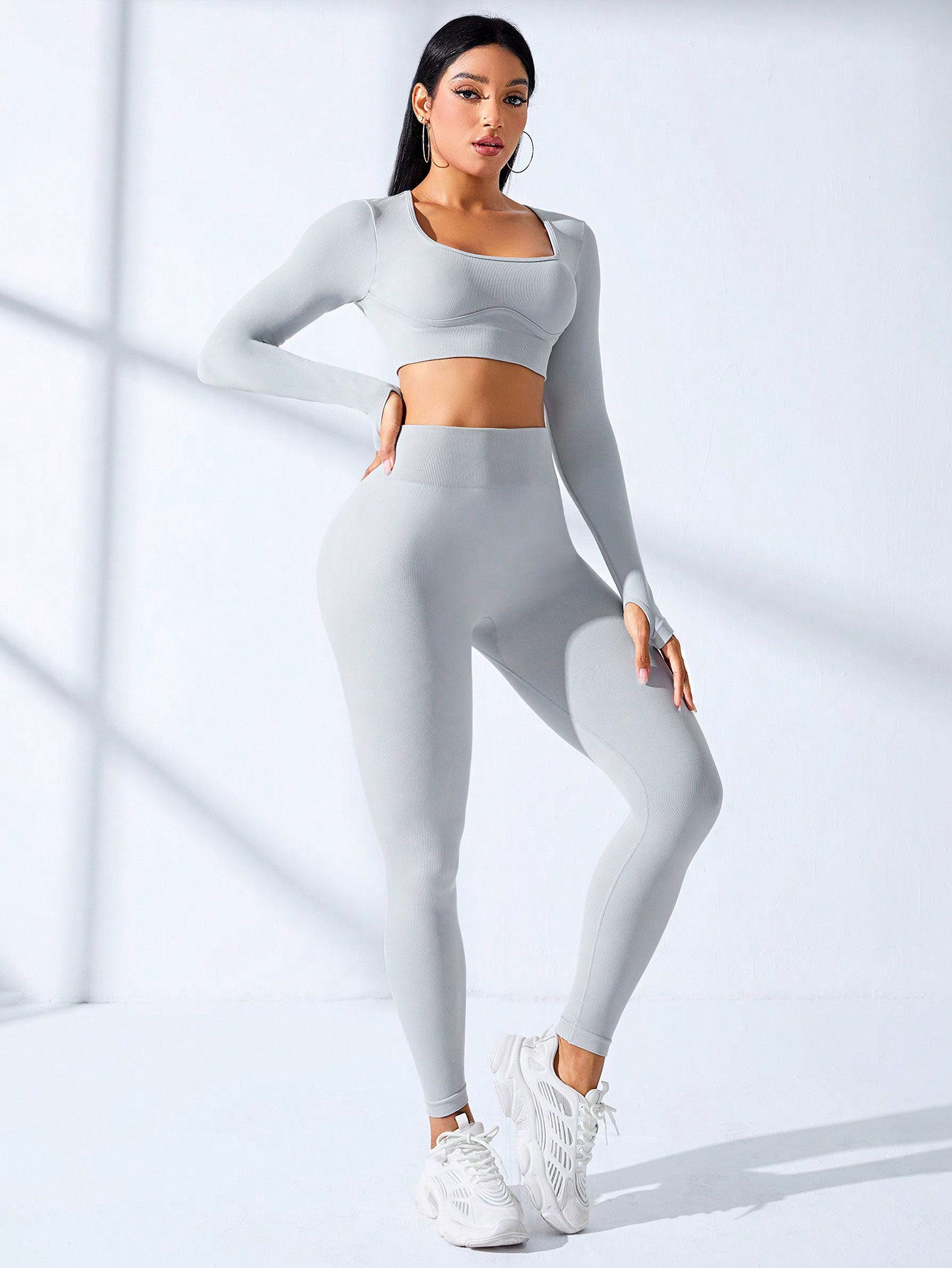 ZASUWA Women's High Waisted Scrunch Butt Seamless Tracksuit - Gym Workout, Yoga, Running & Lounge Wear