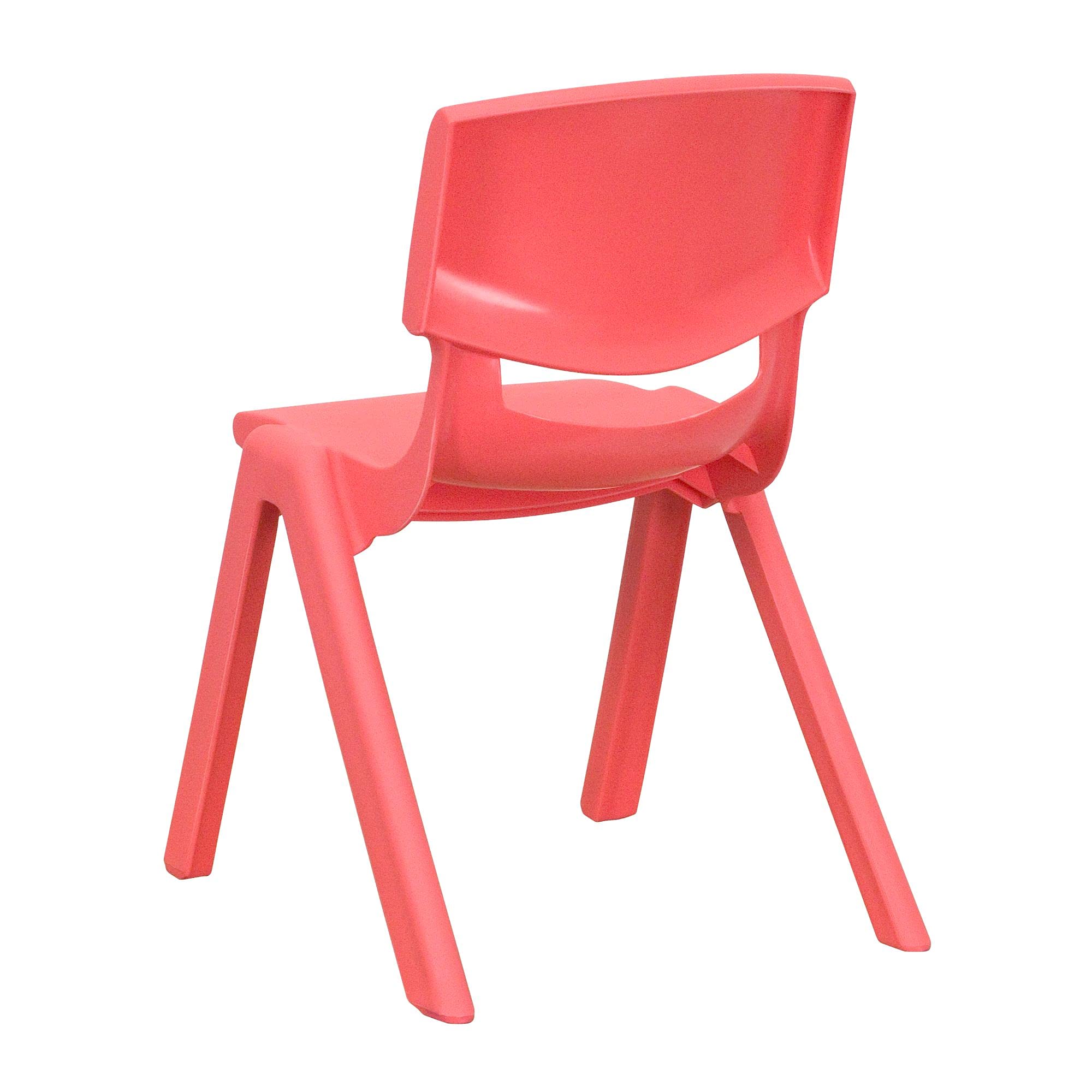Flash Furniture 4-Pack Red Plastic Stackable School Chairs - 12 Inch Seat Height for Classrooms, Cafeterias & Events