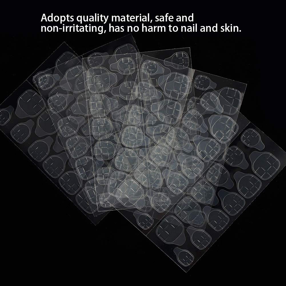 Strong Viscosity Double Sided Adhesive Tape - 24 Pack Transparent Non-Irritating Nail Art Tape for Women & Girls | Perfect for Nail Decorations, DIY Crafts, Scrapbooking & Home Organization