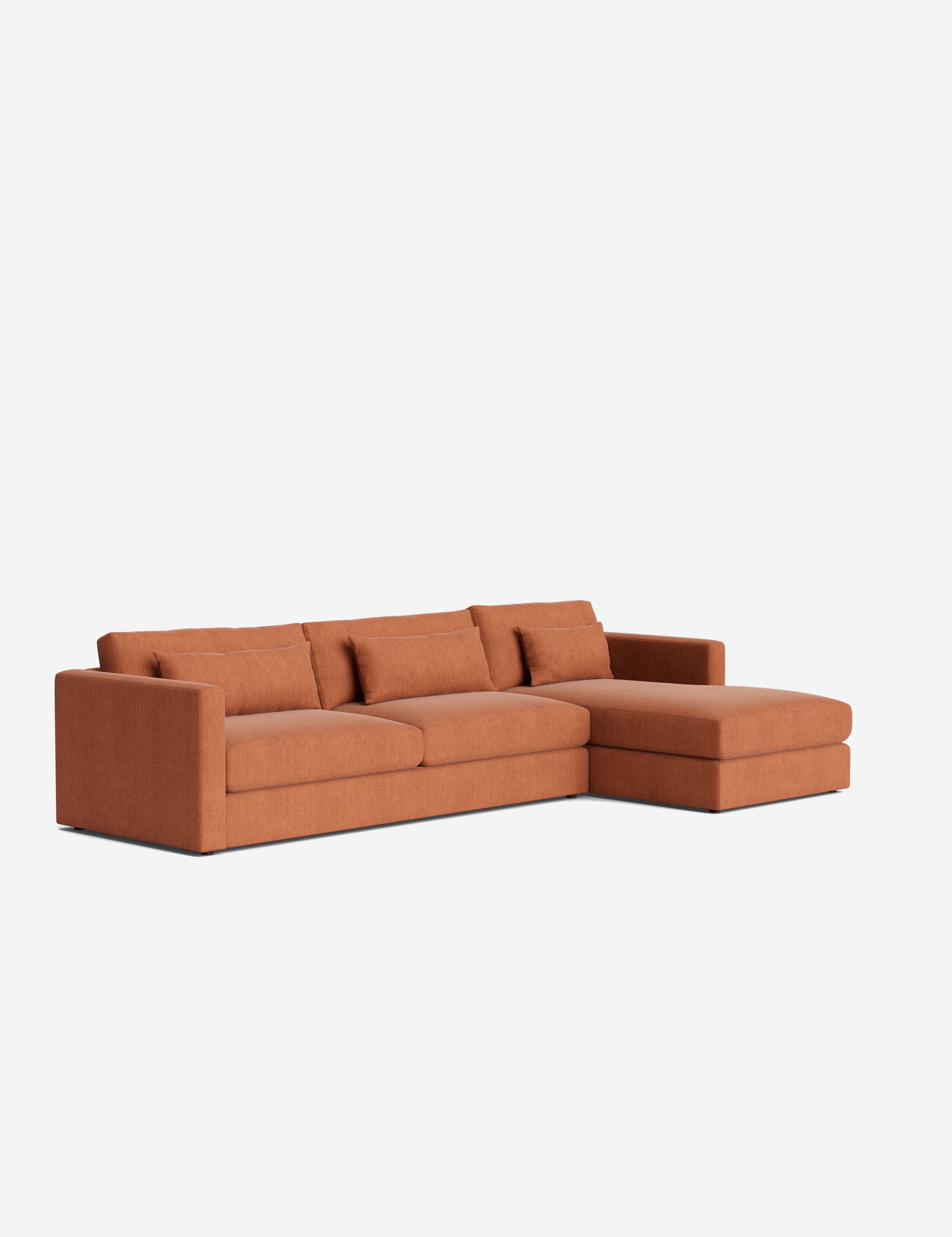 Durham Chaise Sectional Sofa - Modern L-Shaped Couch with Chaise Lounge | Comfortable Fabric Upholstery for Living Room, Family Room & Home Theater