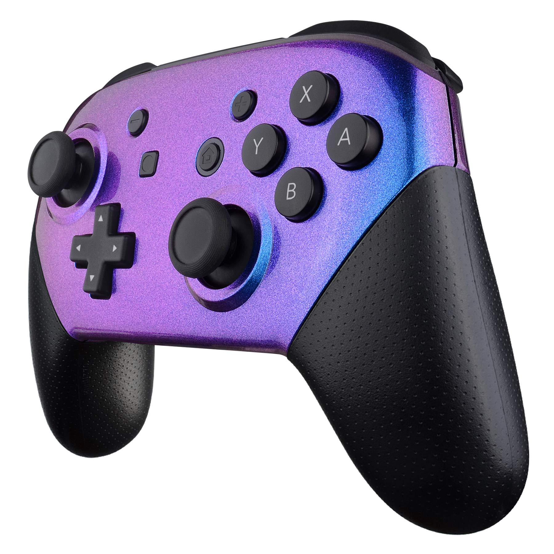 eXtremeRate Replacement Shell for Nintendo Switch Pro Controller - Customizable Front & Back Cover in Chameleon Purple Blue (Controller Not Included) | Perfect for Gaming, DIY Mods & Personalization