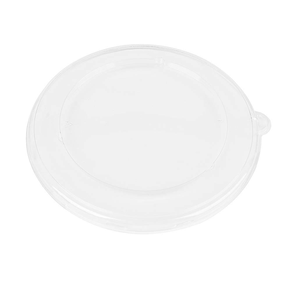 Eco-Friendly PET Fiber Salad Bowl Lids - 500/Case, Clear Disposable Food Container Covers for Restaurants, Catering & Meal Prep