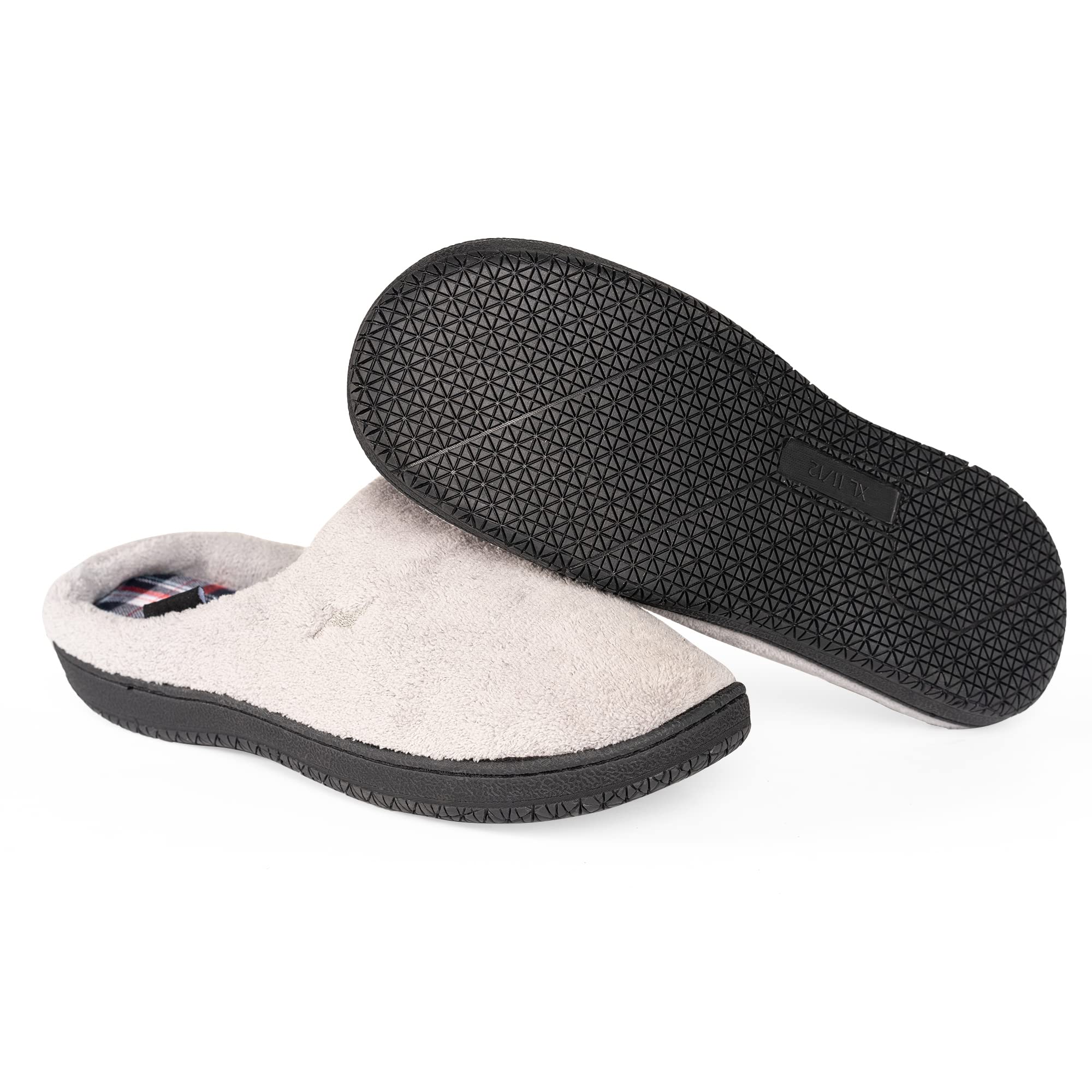 NORTY Men's Slip-On Clog Slippers with Memory Foam - Comfortable Indoor House Shoes for Men - Perfect for Relaxing at Home, Lounging & Casual Wear