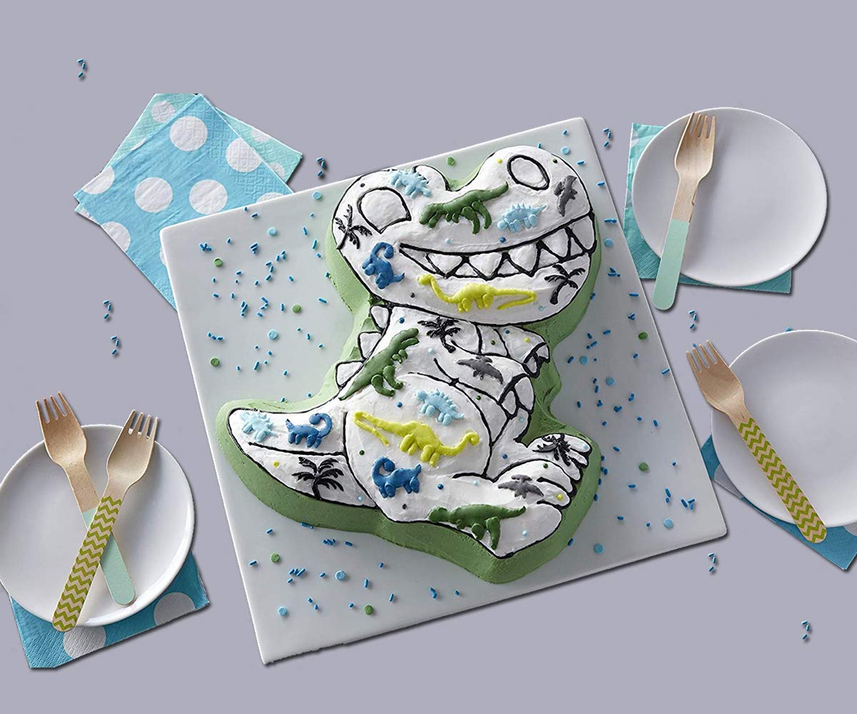 Dinosaur Cake Pan for Kids - 3D Hip Hop Dinosaur Birthday Cake Mold, Nonstick Aluminum Alloy Baking Tool for Birthday Parties & Themed Events