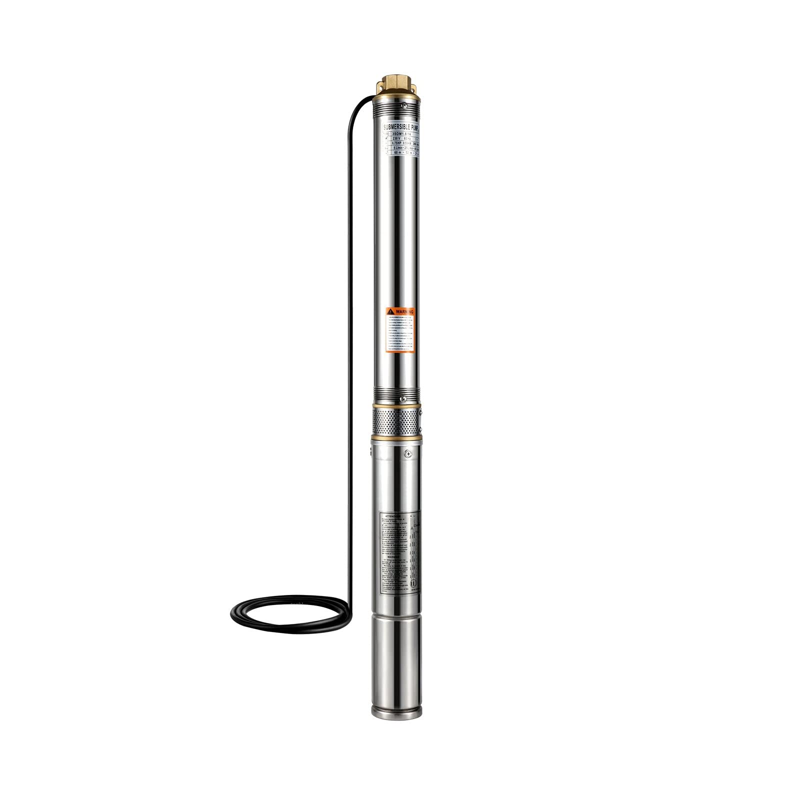 TYQXSH 3/4HP Deep Well Submersible Pump 550W with 9.8ft Cable - 3 Inch Stainless Steel Water Pump, 270FT Max Head, 115V 60HZ - Perfect for Residential Water Supply, Irrigation Systems & Farm Use