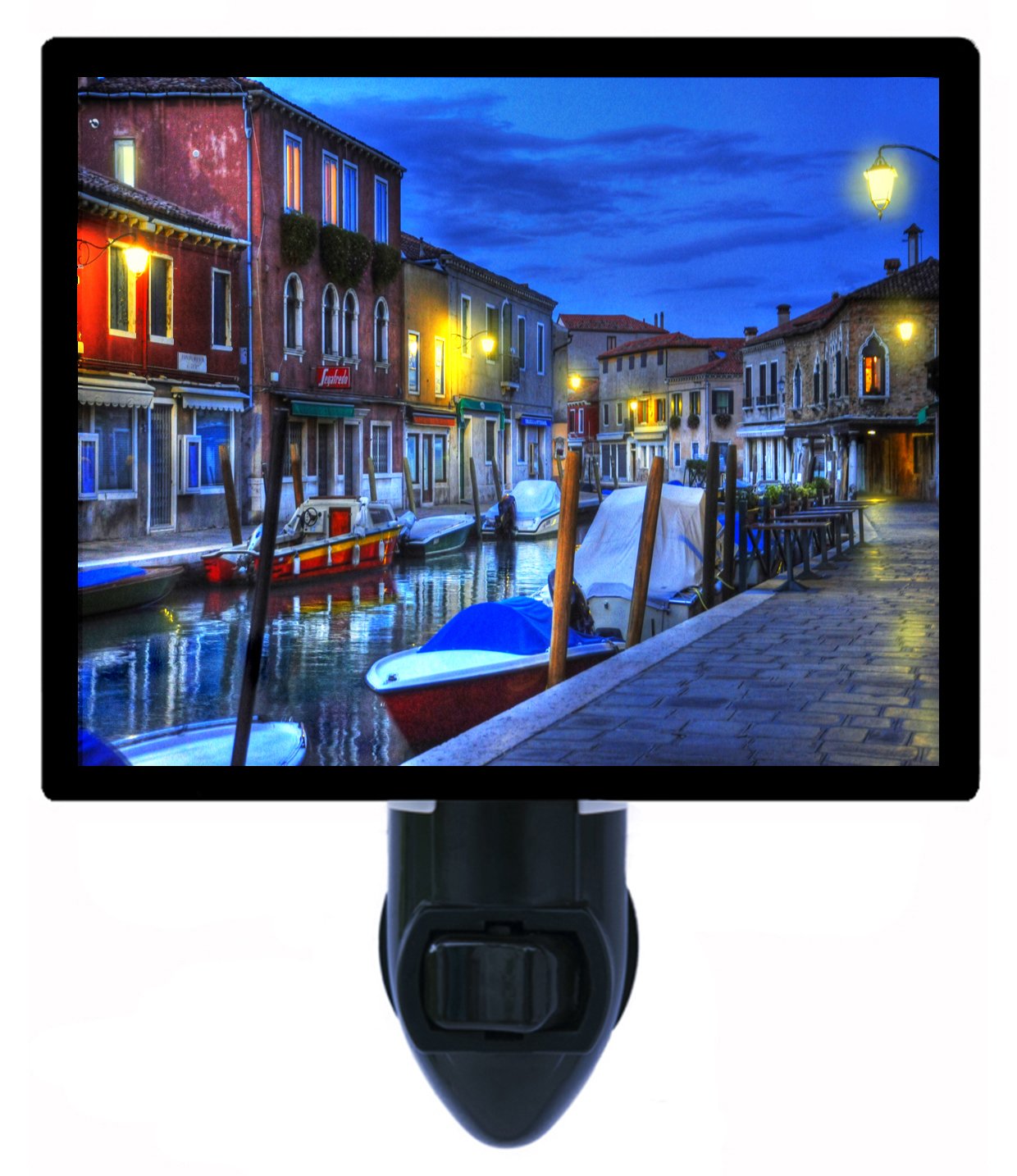 Night Light for Bedroom - Italian Inspired Boat & River Design - Perfect for Kids, Nursery, and Relaxing Ambiance