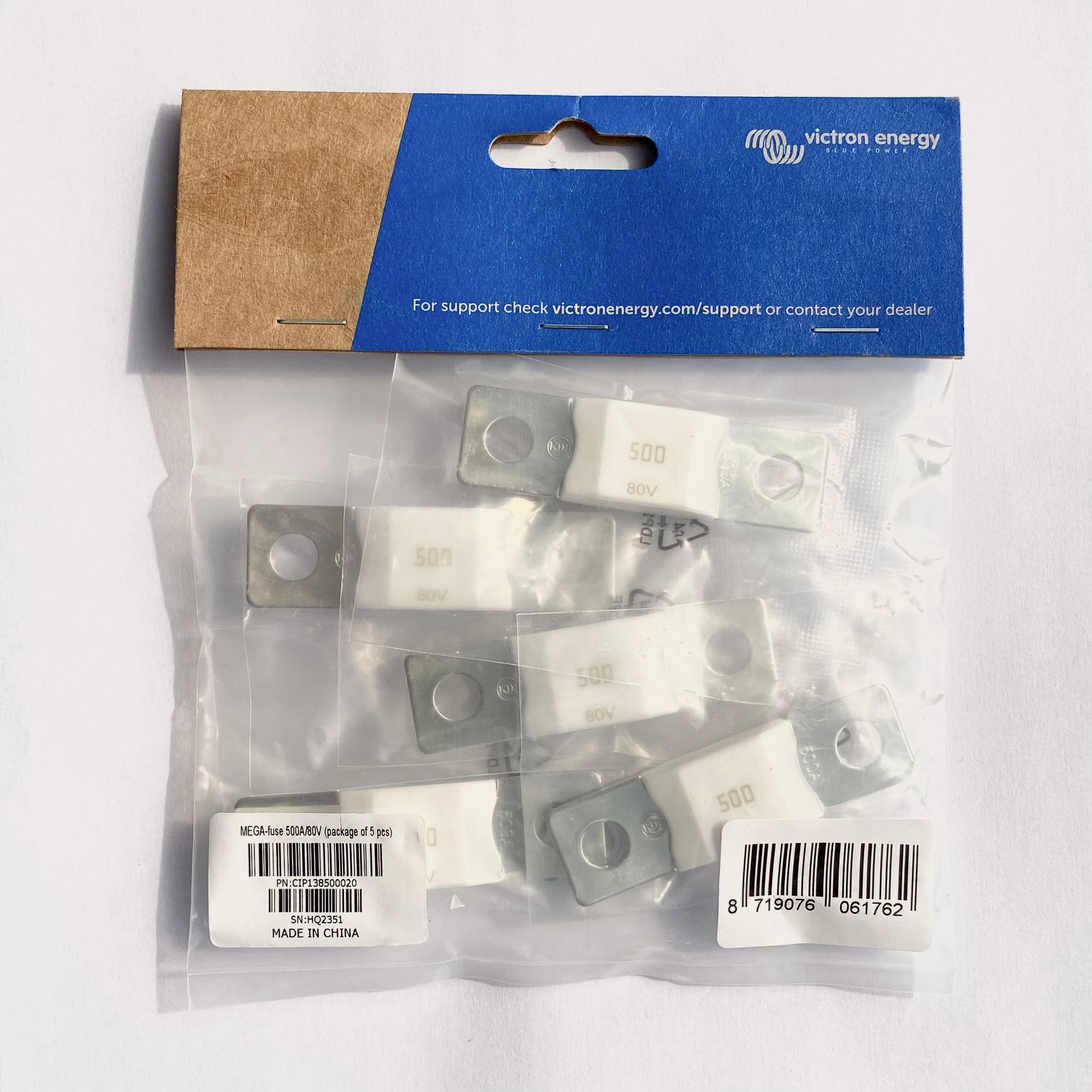 High Amp MEGA Fuse 500A 80V - 5 Pack - Heavy Duty Circuit Protection for Automotive, Marine, and Industrial Applications