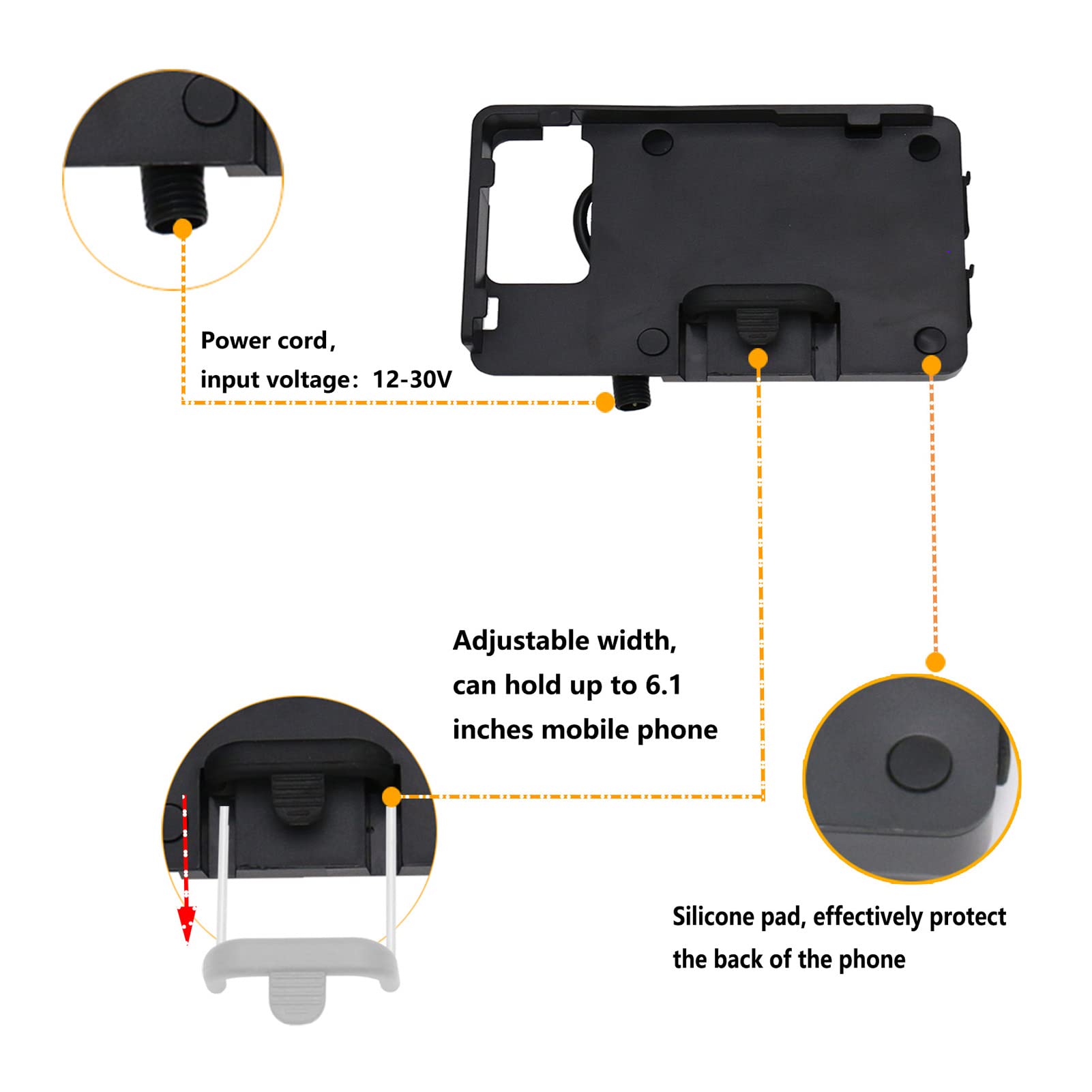 Shkalacar Universal Car Phone Mount with USB Charger - Compatible with BMW R1200GS LC, S1000XR, R1200RS - Hands-Free GPS Navigation for Motorcycles, Perfect for Road Trips & Adventure Riding
