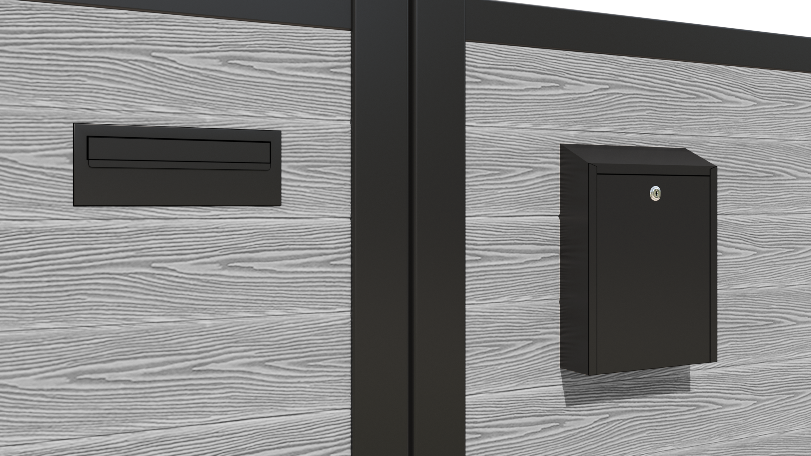Classic Malawi Straight Top Driveway Gate - Light Grey with Middle Screen | Durable Steel Security Fence for Home & Garden Protection | Perfect for Residential Driveways, Backyards, and Property Boundaries