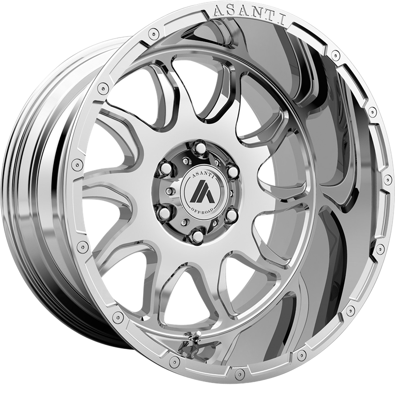 Asanti AB810 20x9 Ballistic Chrome 12mm Wheels - Premium Alloy Rims for Trucks, SUVs & Off-Road Vehicles | Durable & Stylish Upgrade for Your Ride