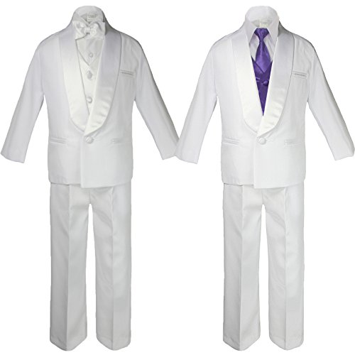 5 Pieces Suit Set + Extra Satin Color Necktie & Vest