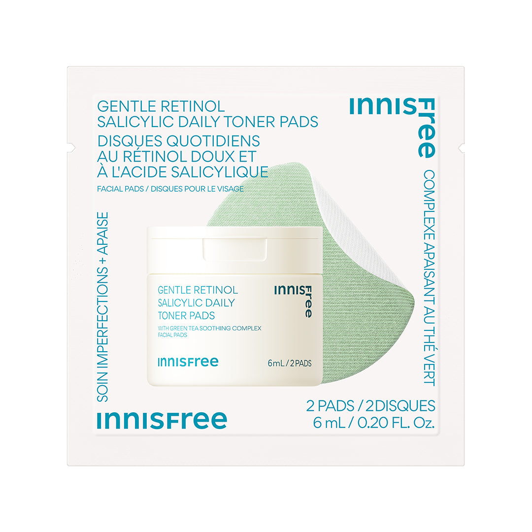 Gentle Retinol & Salicylic Acid Exfoliating Toner Pads - 2 Pack | Acne Treatment, Pore Minimizer & Skin Brightening | Perfect for Daily Skincare Routine & Travel