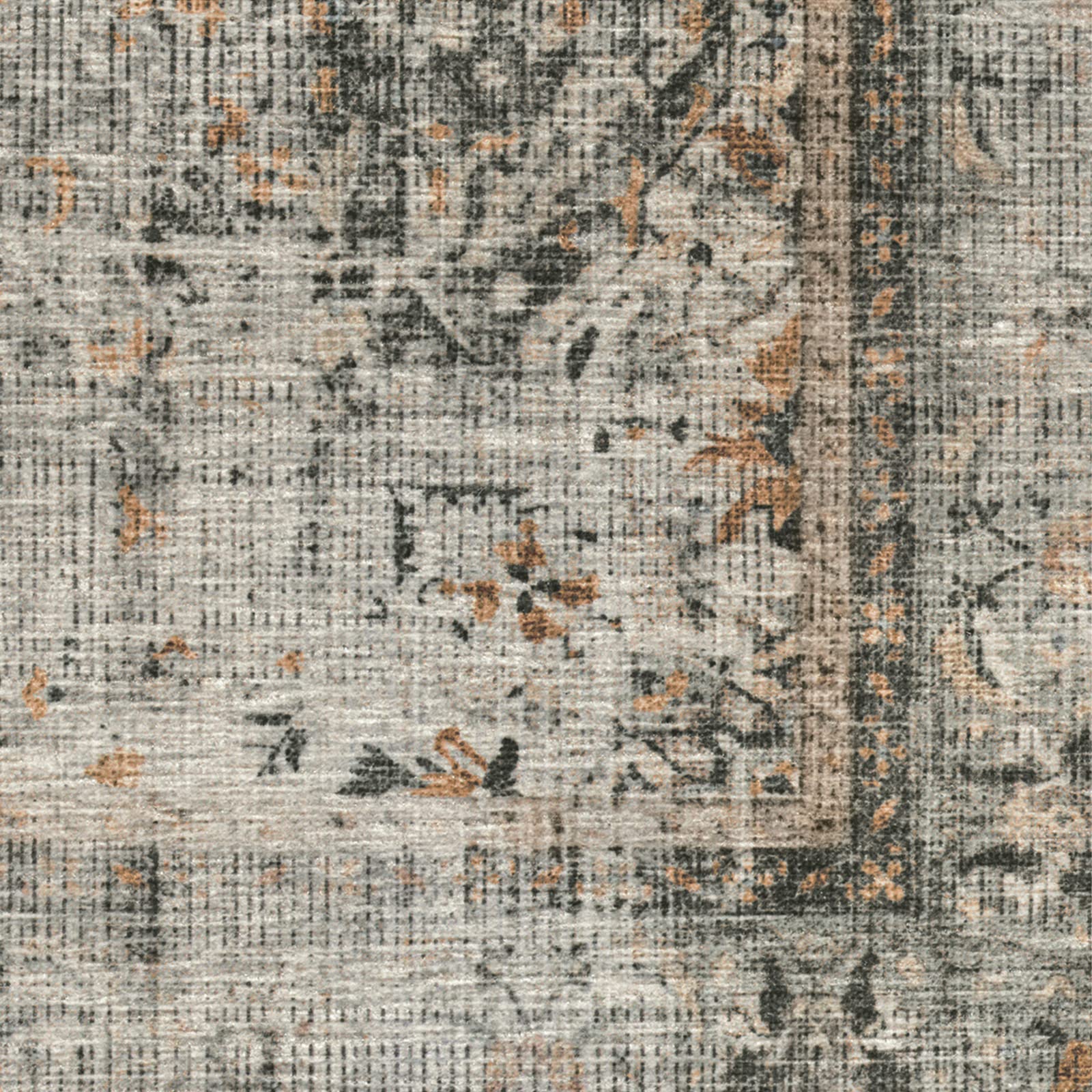 Ruggable Washable 5x7 Area Rug - Sarrah Sage Vintage Design | Non-Slip Gripper Pad | Perfect for Living Room, Bedroom, Kitchen, Office & Classroom | Easy to Clean & Maintain