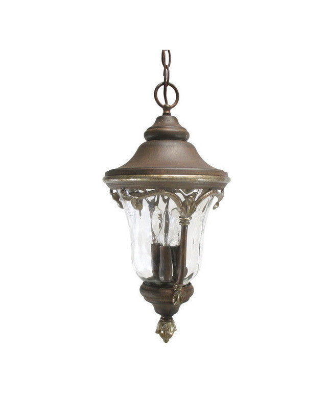 Kalco Lighting 9067 GG 3-Light Outdoor Hanging Lantern - Golden Grain Finish - Perfect for Porch, Patio & Garden Decor