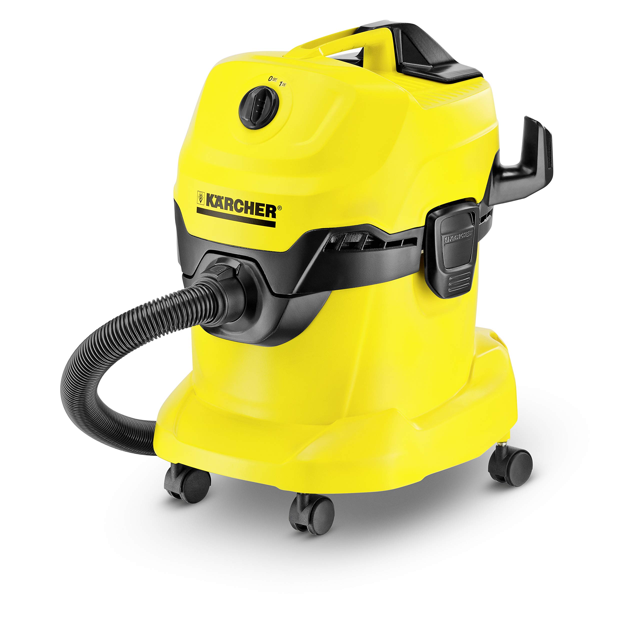 Karcher WD 4 5.3 Gallon Wet Dry Vacuum Cleaner with Attachments - Powerful Multi-Purpose Shop Vac for Home, Garage, Workshop & Car Cleaning